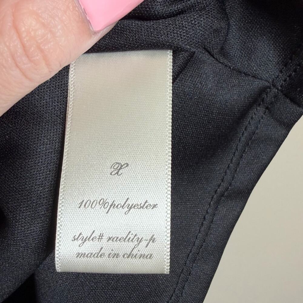Arula Black Crossover Puff Sleeve Mini Dress Size X XL - Picture 6 of 8